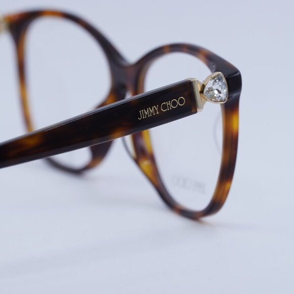Jimmy Choo JC318/G 0086 00 Eyeglasses Havana 54mm Square Frame - Picture 11 of 12
